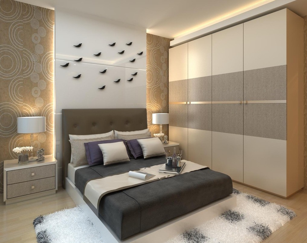 Small Bedroom Interior Design With Wardrobe