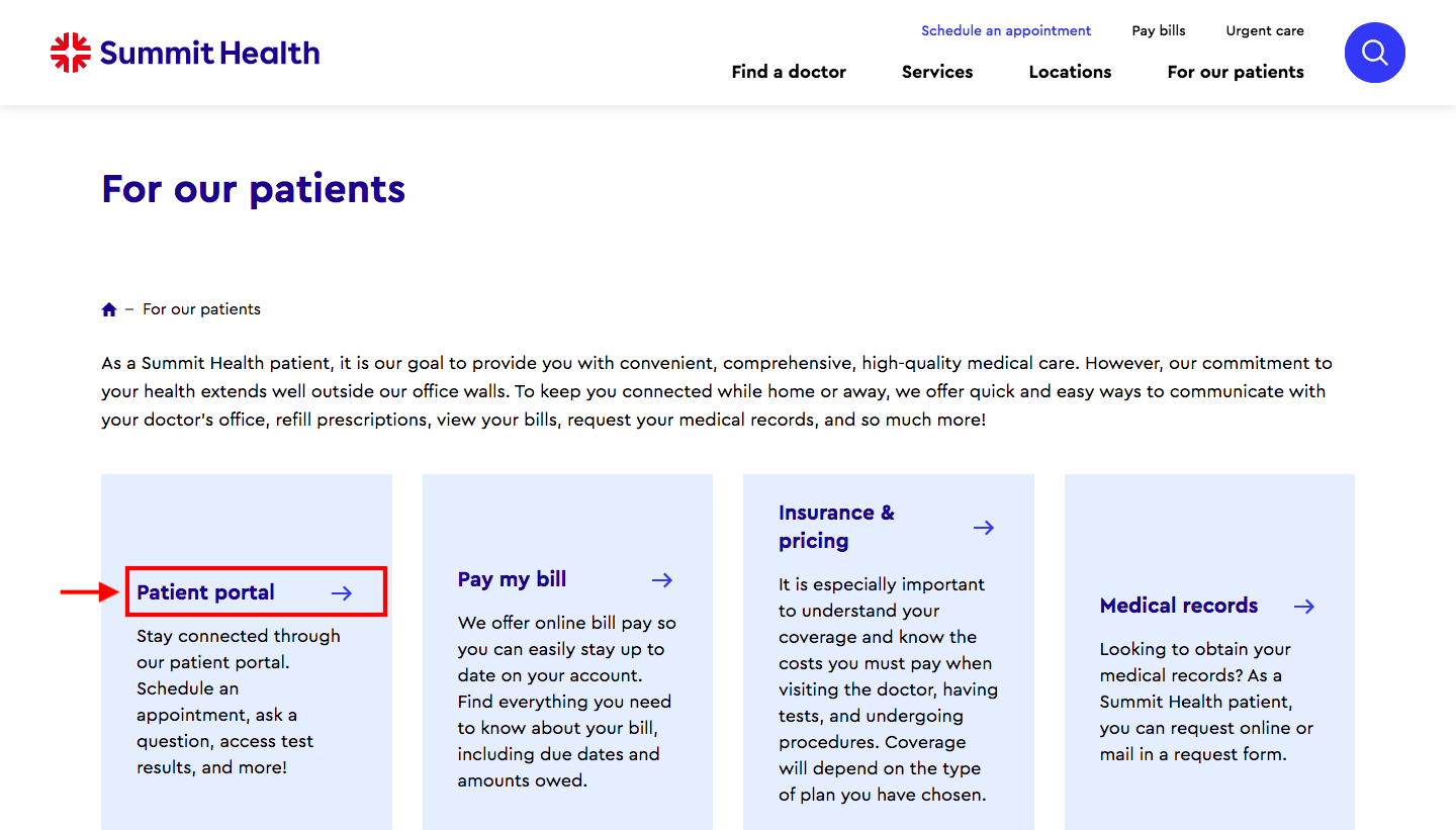 Summit Health Patient Portal Login Summithealth Updated