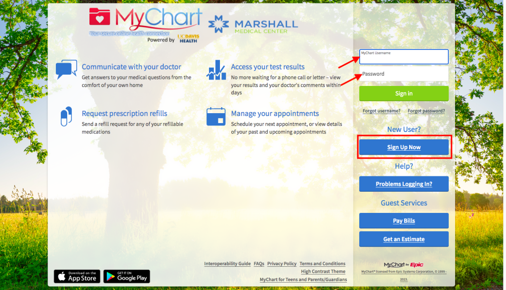 Marshall Medical Centers Patient Portal
