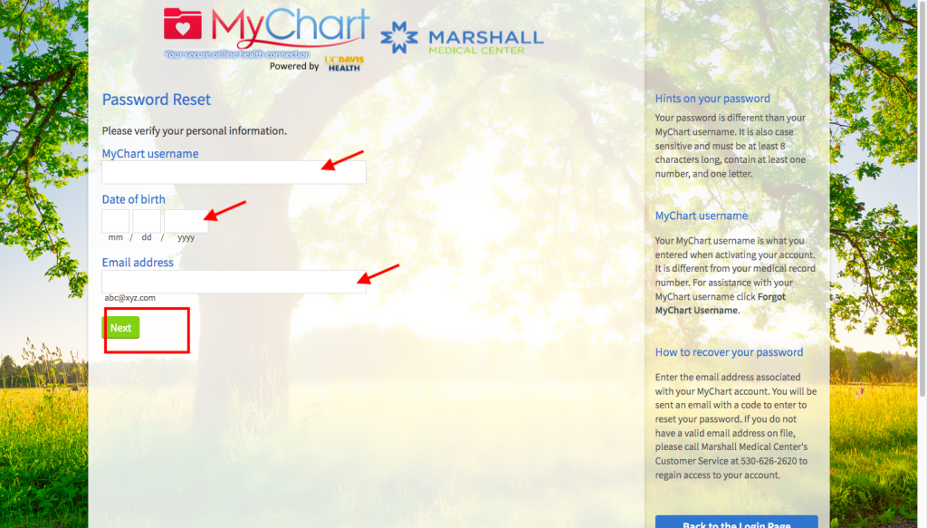 Marshall Medical Centers Patient Portal