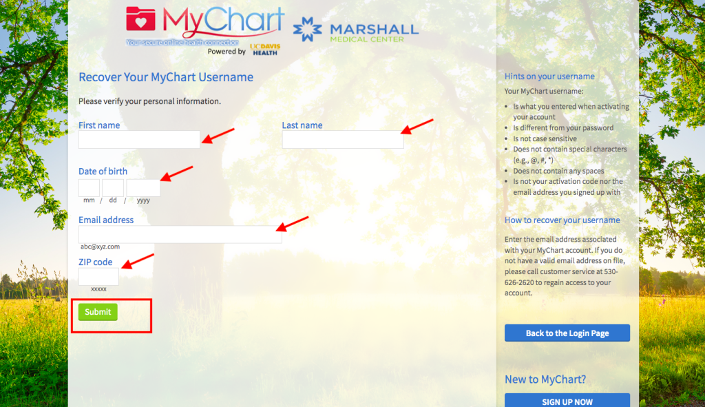 Marshall Medical Centers Patient Portal