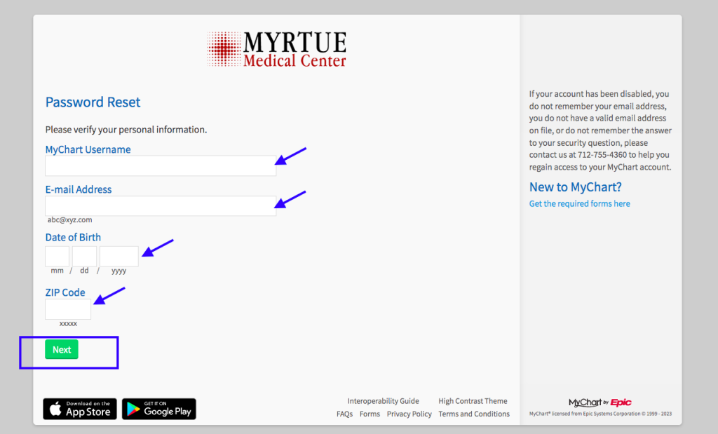 Myrtue Medical Center Patient Portal 