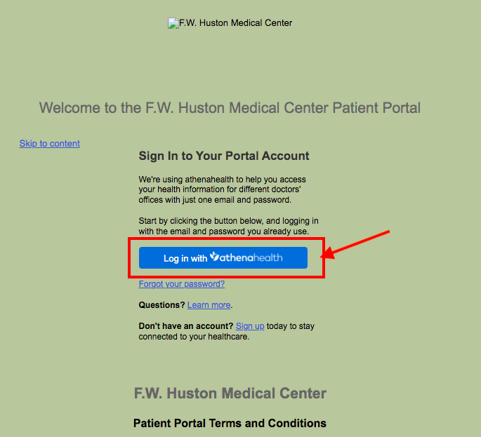 F W Huston Medical Center Patient Portal