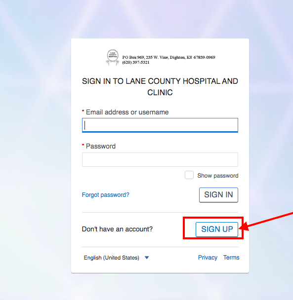 Lane County Hospital Patient Portal 