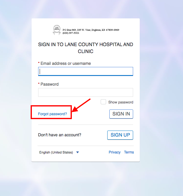 Lane County Hospital Patient Portal 
