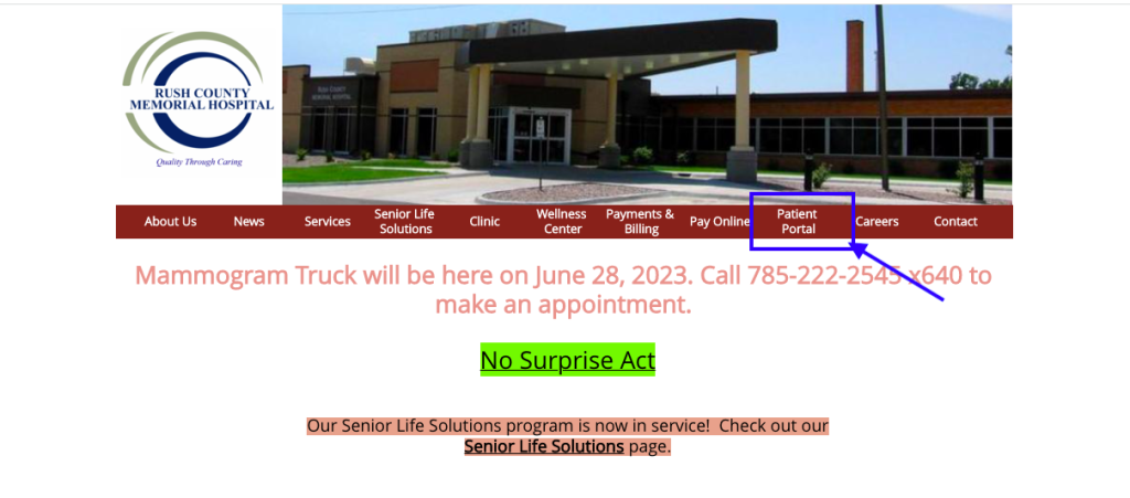 Rush County Memorial Hospital Patient Portal