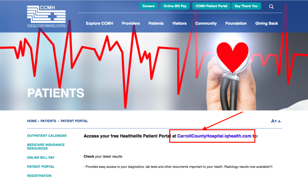 Carroll County Memorial Hospital Patient Portal