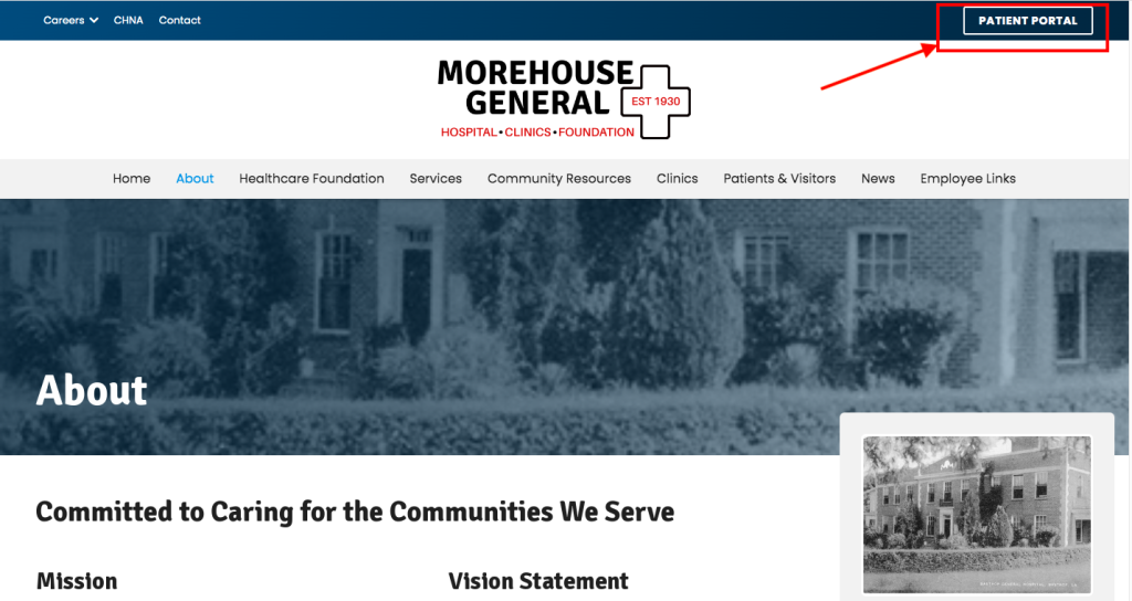 Morehouse General Hospital Patient Portal