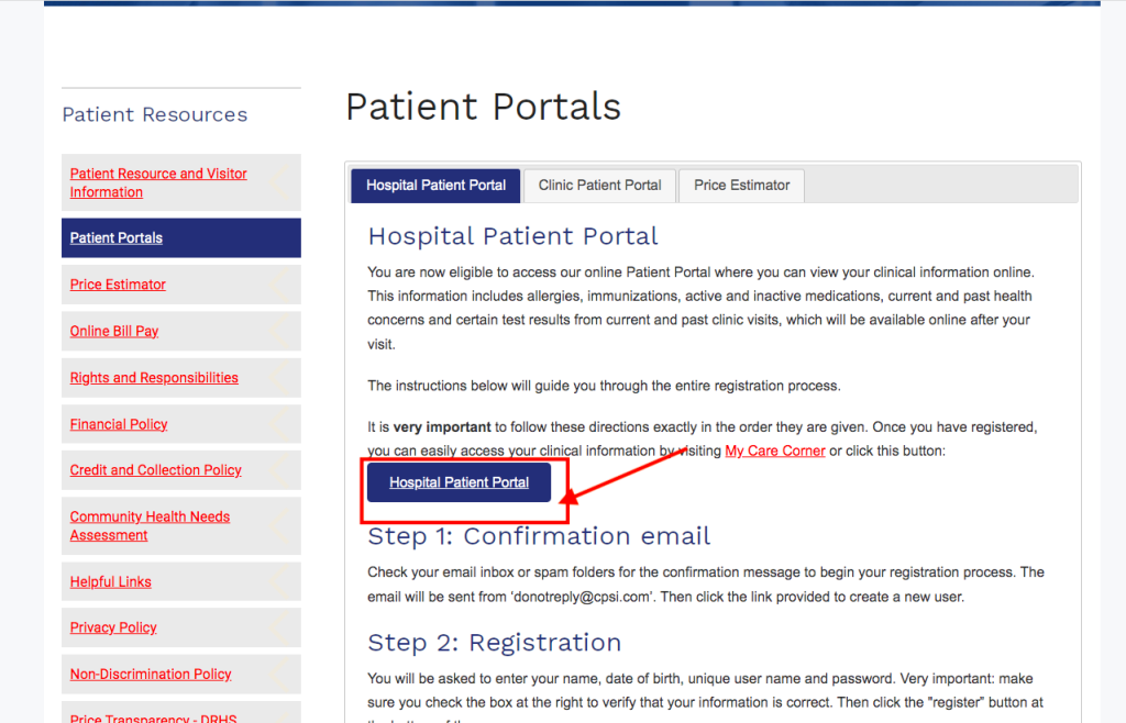 Desoto Regional Health System Patient Portal