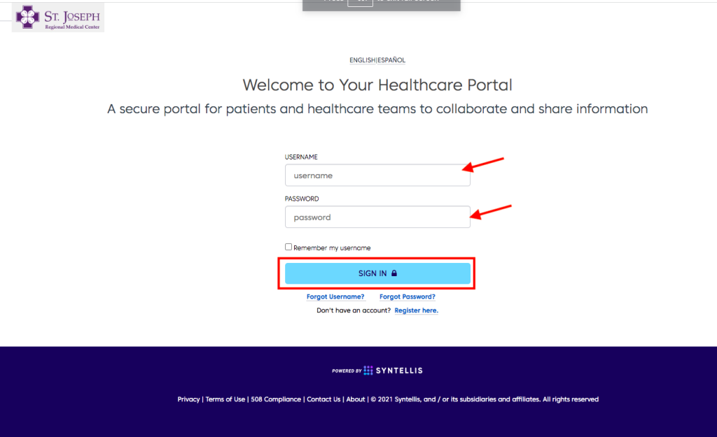 St Joseph Regional Medical Center Patient Portal