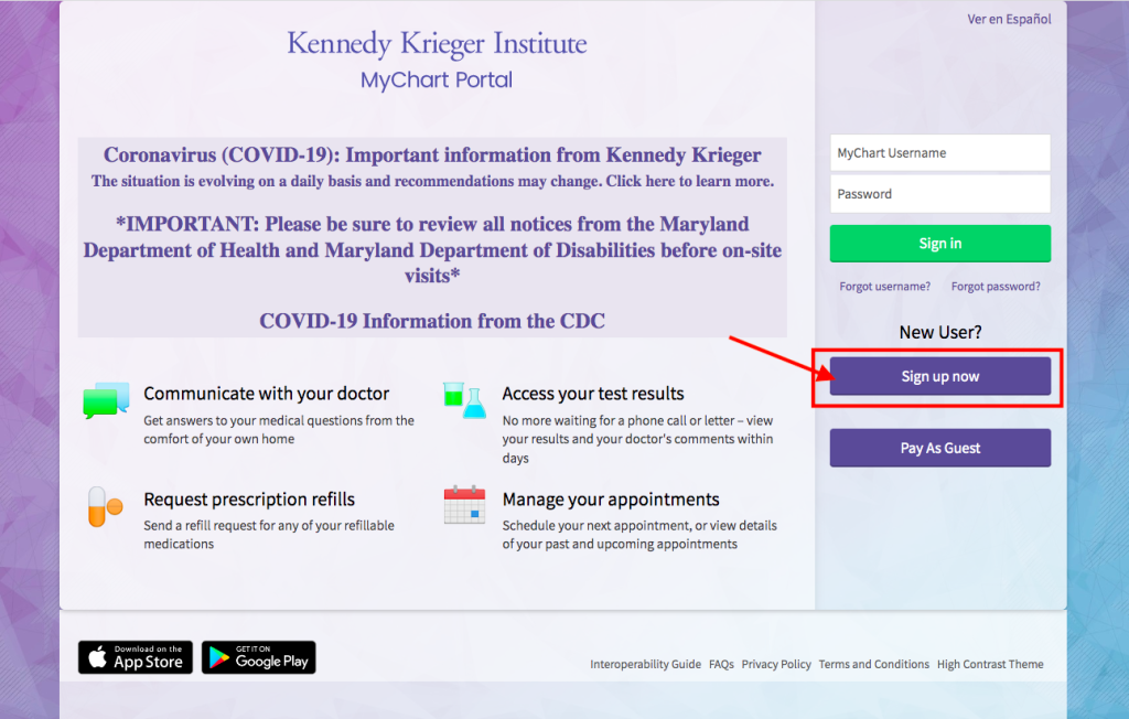 Kennedy Krieger Institute Patient Portal 