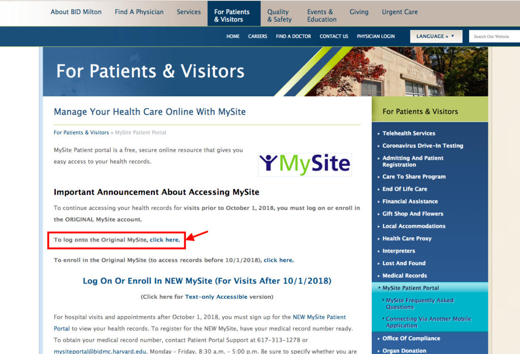 Beth Israel Deaconess Hospital Milton Patient Portal 