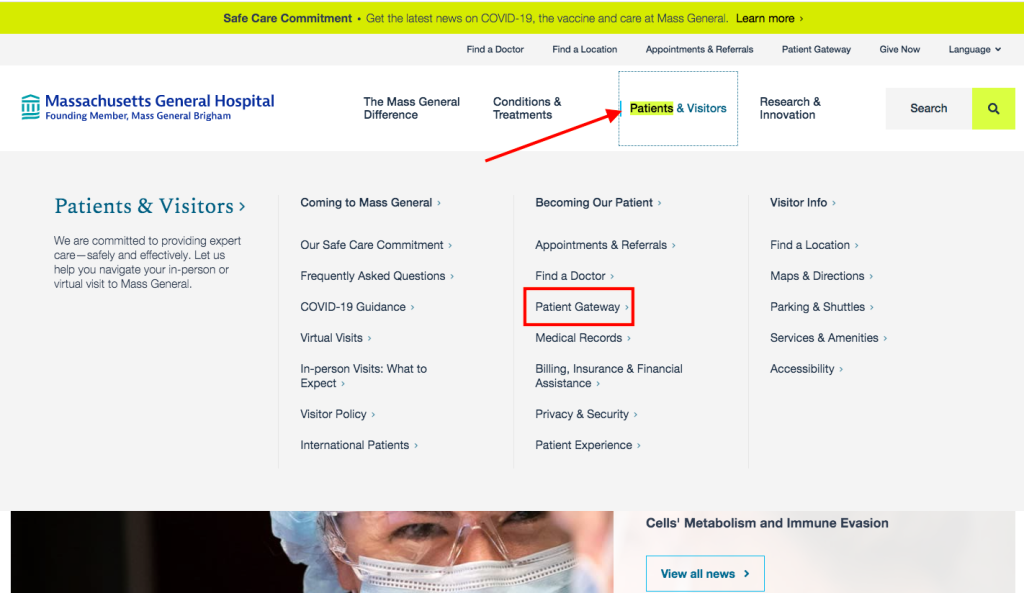 Massachusetts General Hospital Patient Portal