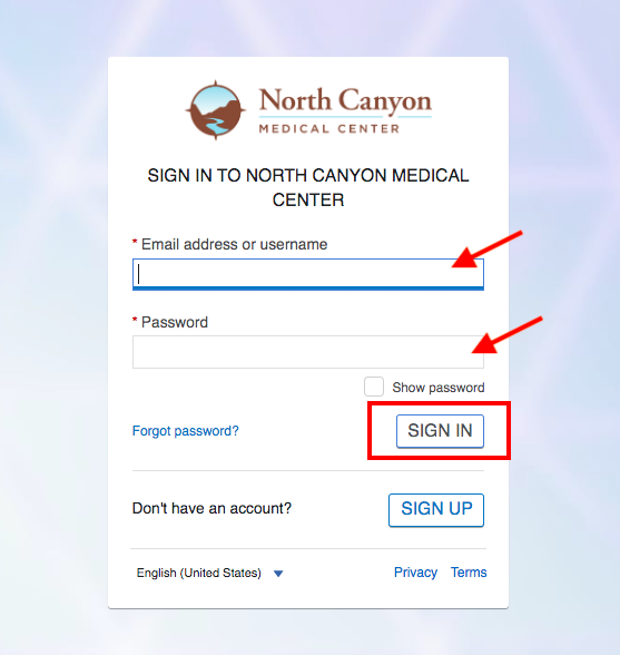 North Canyon Medical Center Patient Portal