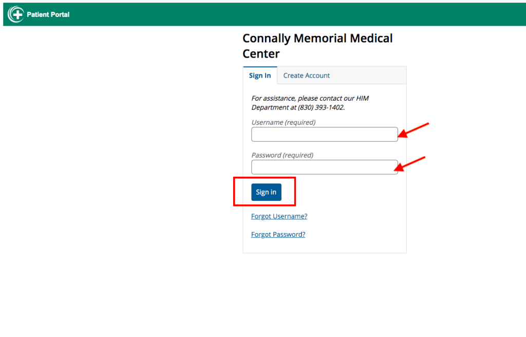 Connally Memorial Medical Center Patient Portal