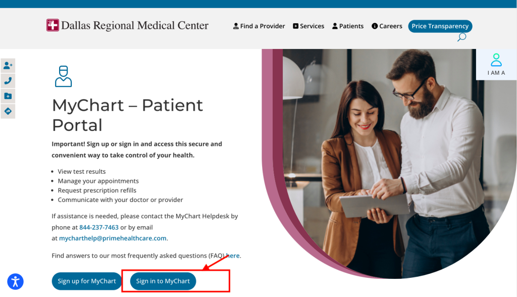 Dallas Regional Medical Center Patient Portal
