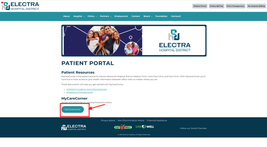 Electra Memorial Hospital Patient Portal
