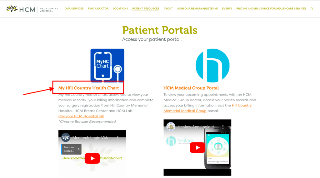 Hill Country Memorial Hospital Patient Portal