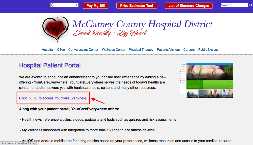 MC Camey Hospital Patient Portal