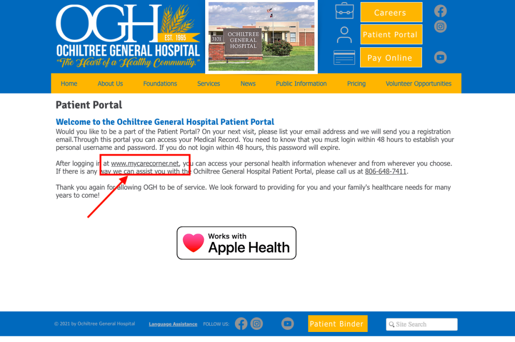 Ochiltree General Hospital Patient Portal Login