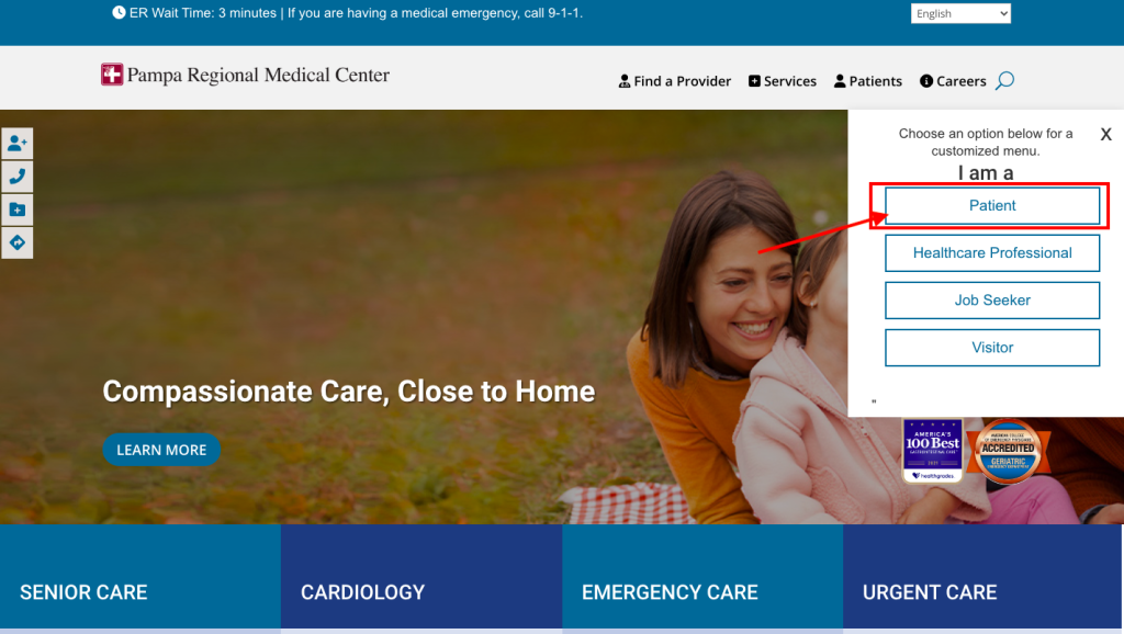 Pampa Regional Medical Center Patient Portal
