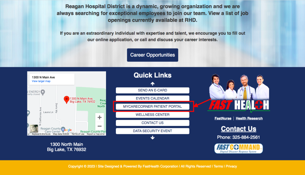 Reagan Memorial Hospital Patient Portal