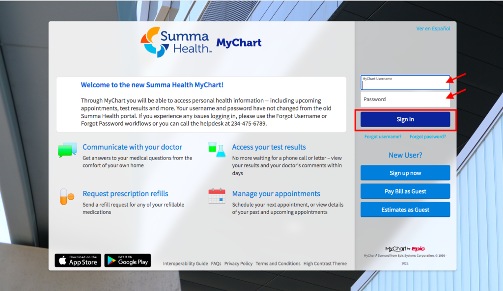 Summa Health System Patient Portal