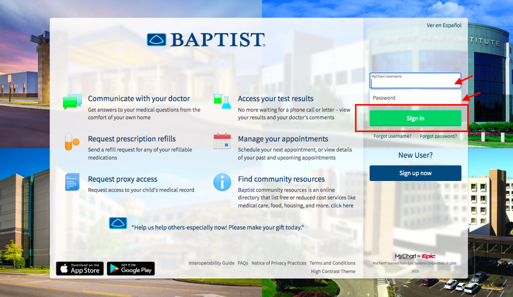 Baptist Memorial Hospital Union County Patient Portal