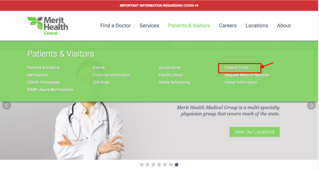 Merit Health Central Patient Portal