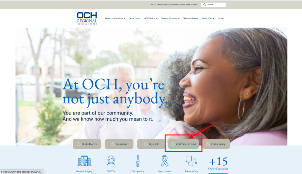 OCH Regional Medical Center Patient Portal