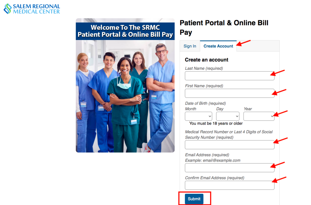 Salem Regional Medical Center Patient Portal