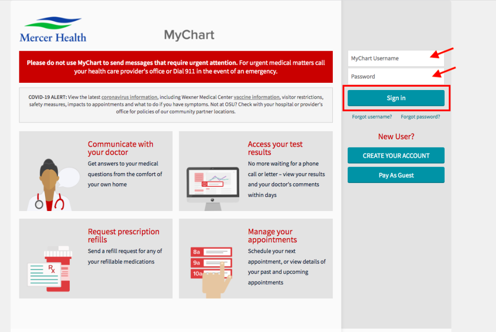Mercer County Joint Township Community Hospital Patient Portal