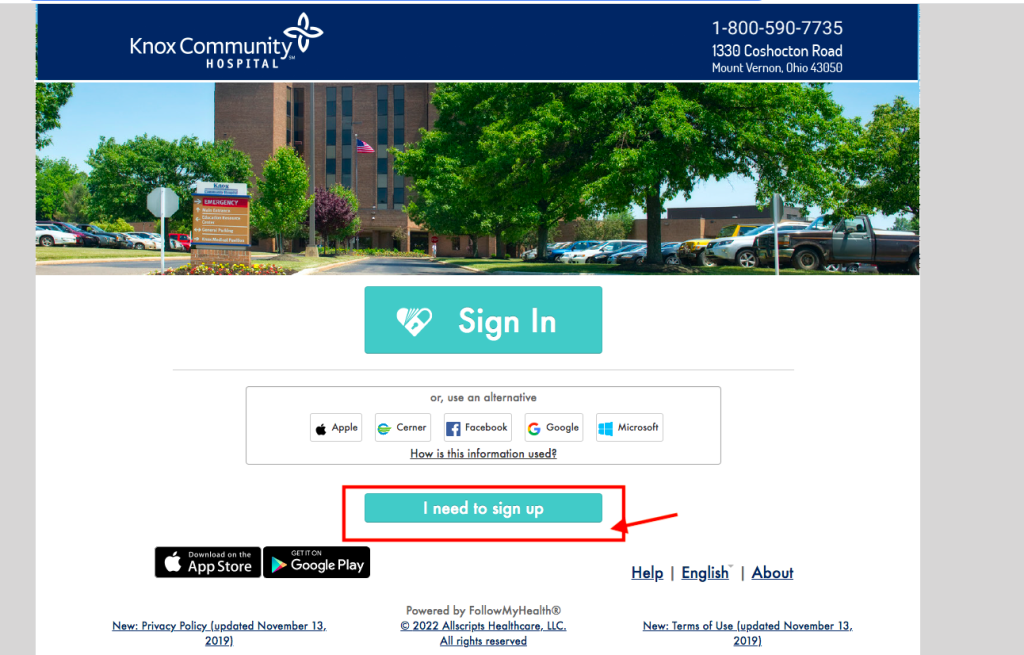Knox Community Hospital Patient Portal