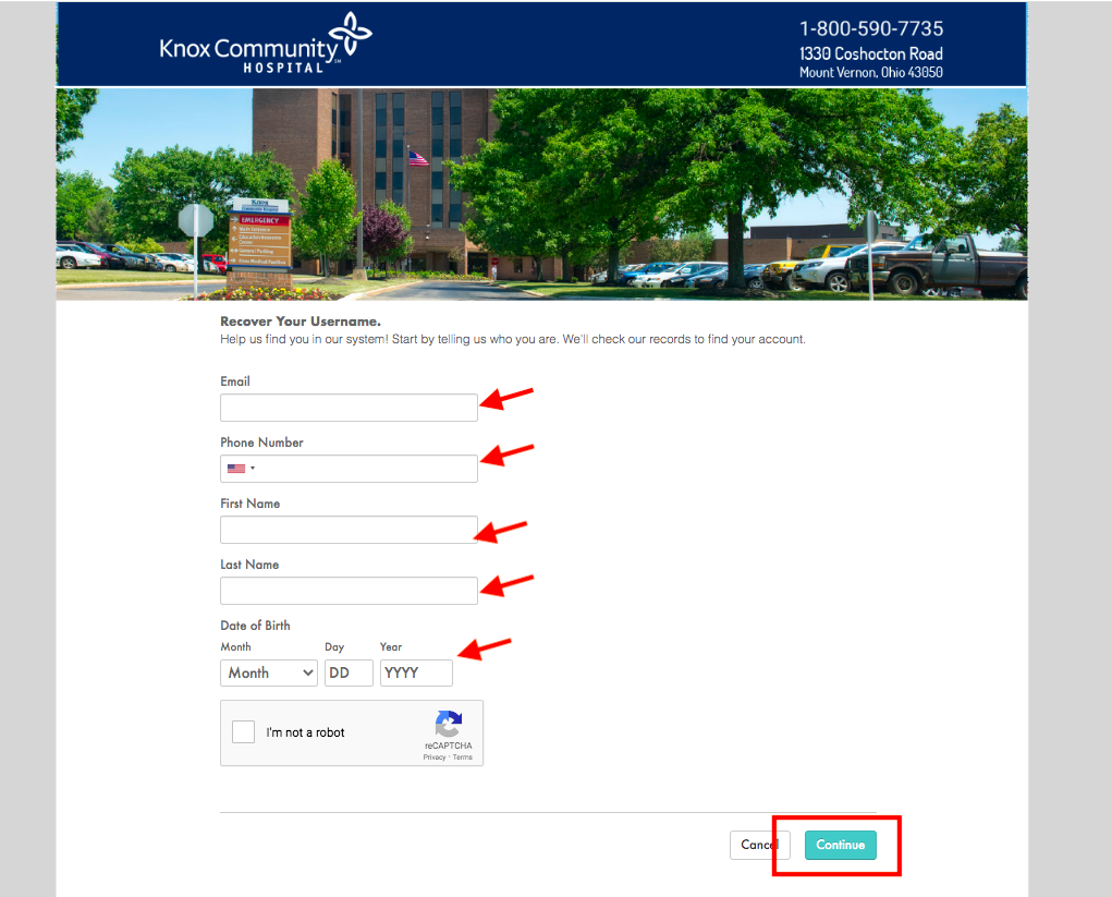 Knox Community Hospital Patient Portal