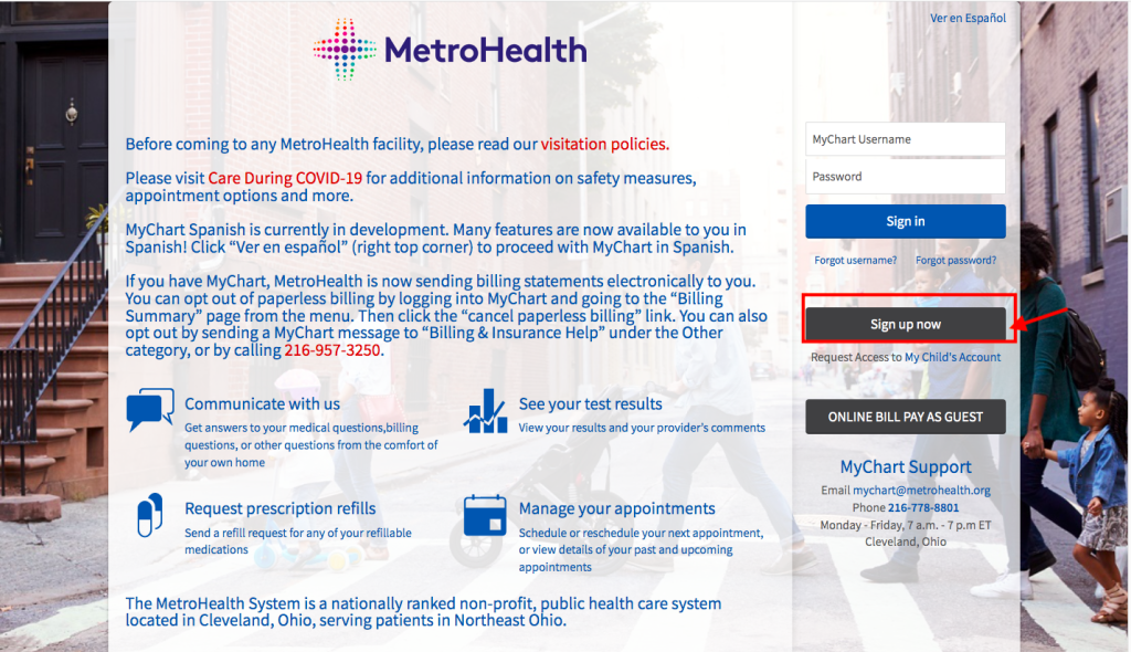 MetroHealth System Patient Portal