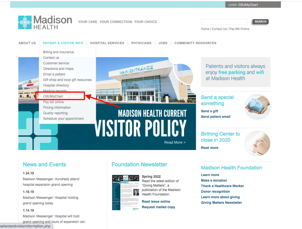 Madison Health Patient Portal