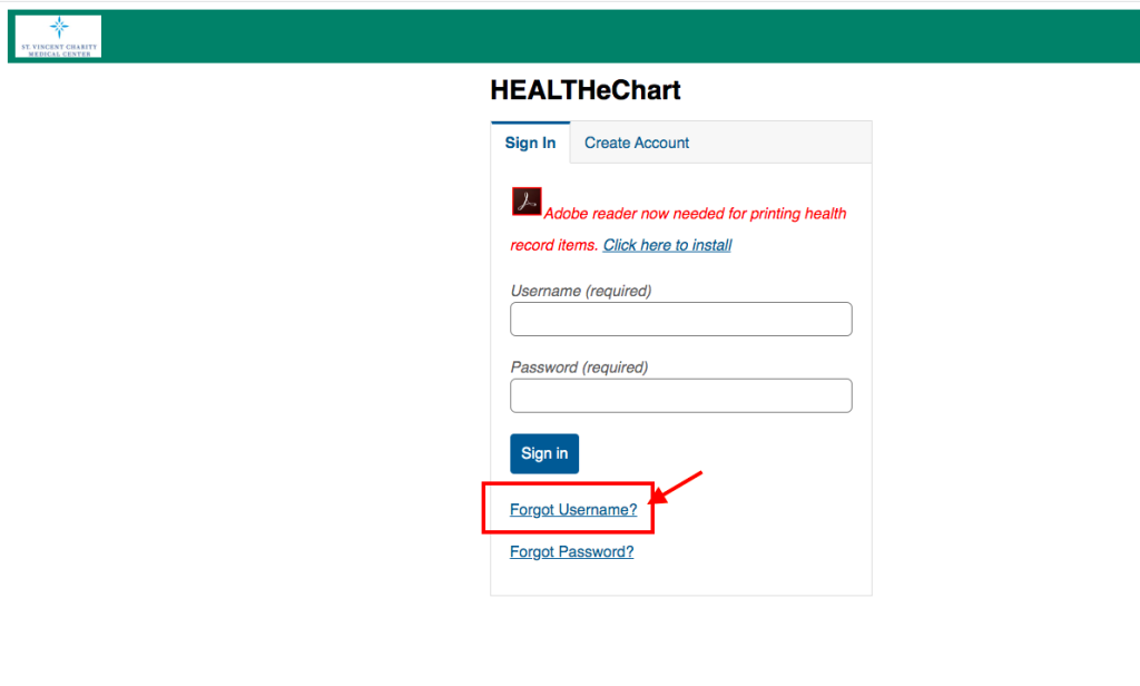 St Vincent Charity Medical Center Patient Portal