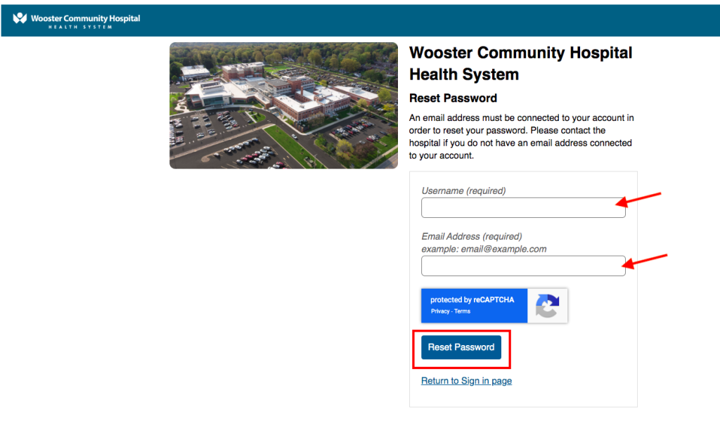 Wooster Community Hospital Patient Portal 