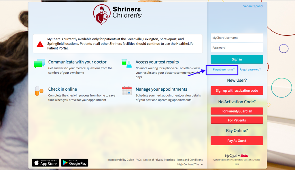 Shriners Hospitals For Children Patient Portal