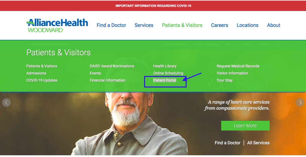 Alliance health Woodward Patient Portal