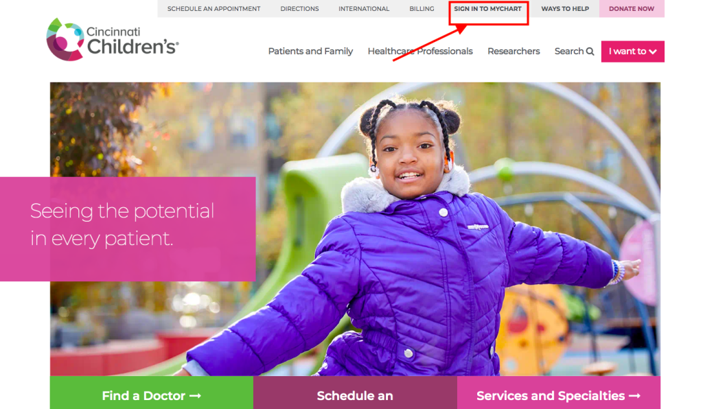 Cincinnati Children's Hospital Medical Center Patient Portal
