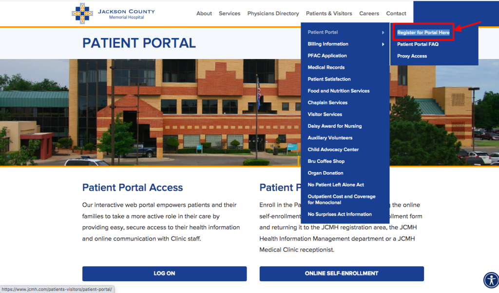 Jackson County Memorial Hospital Authority Patient Portal 