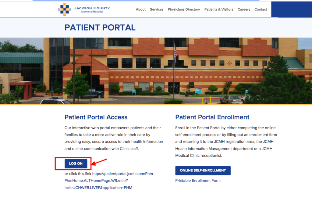 Jackson County Memorial Hospital Authority Patient Portal 