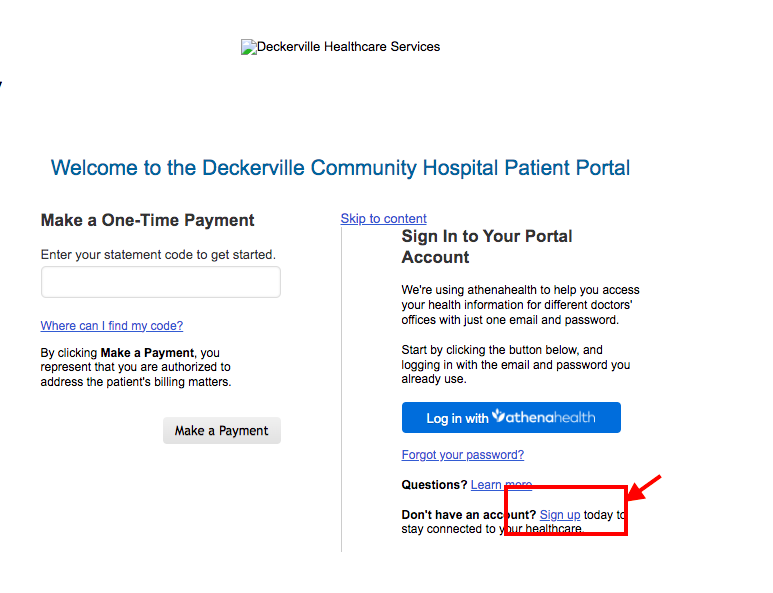 Deckerville Community Hospital Patient Portal 