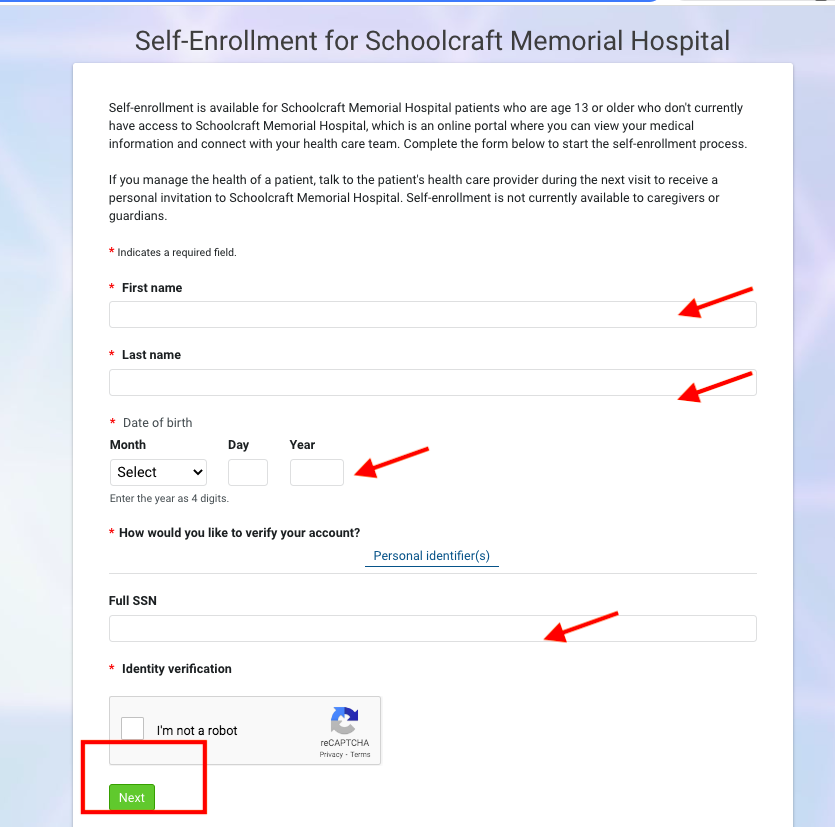 Schoolcraft Memorial Hospital Patient Portal