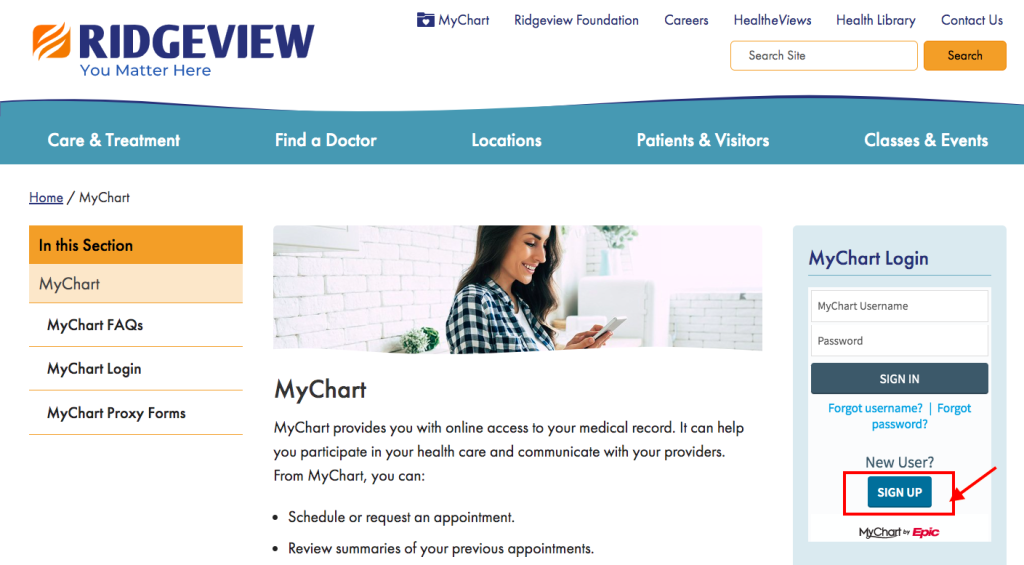 Ridgeview Medical Center Patient Portal