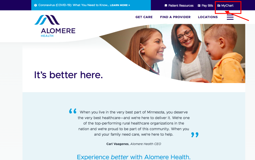 Alomere Health Patient Portal