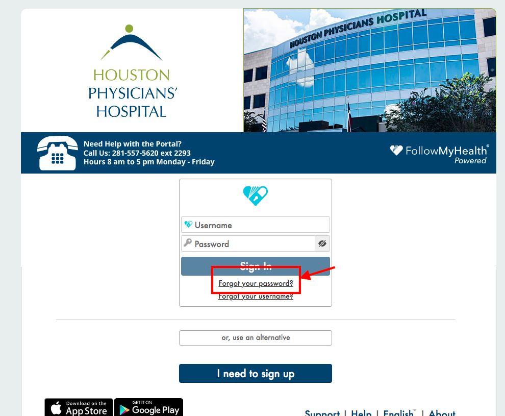 Houston Physicians Hospital Patient Portal
