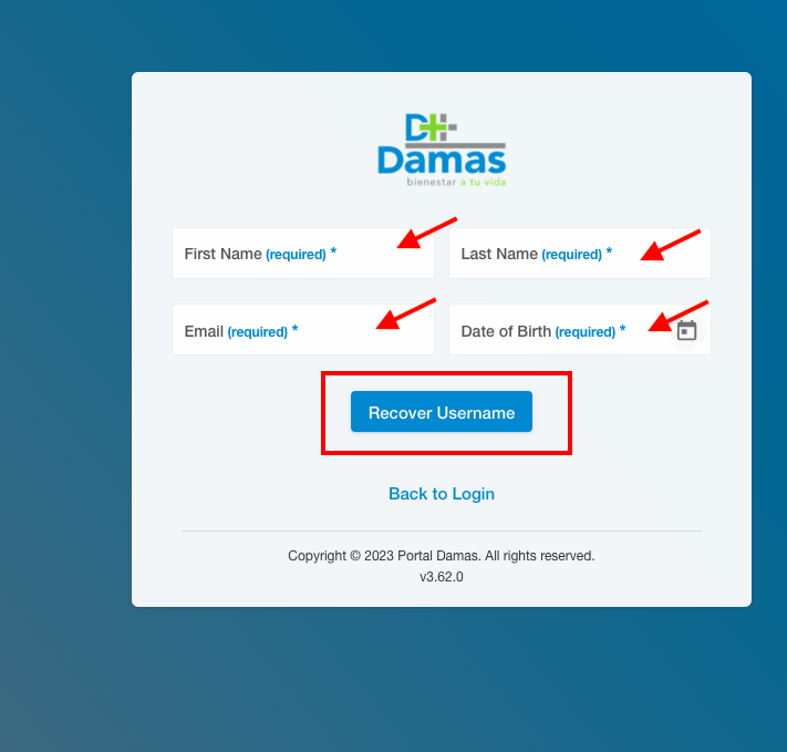 Hospital Damas Patient Portal