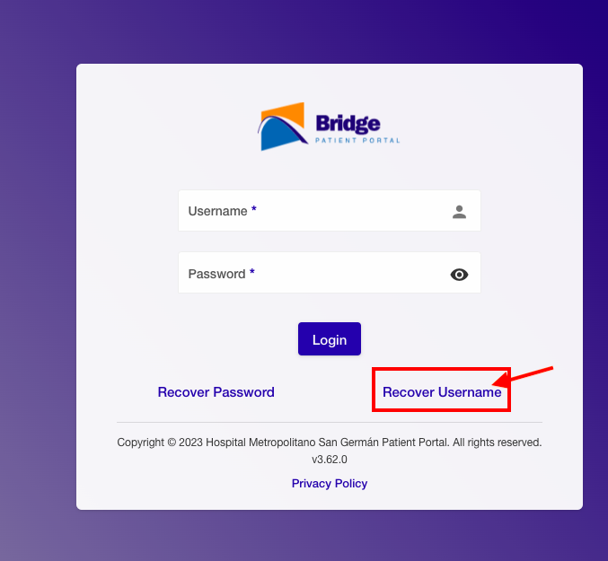 Hospital Metropolitano San German Patient Portal